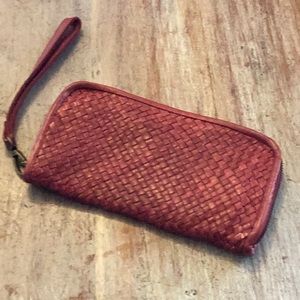 Red soft leather clutch - perfect for the holidays